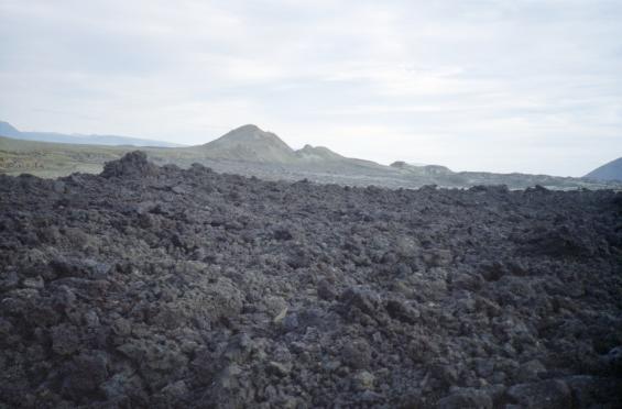 The view across the newer lava fields