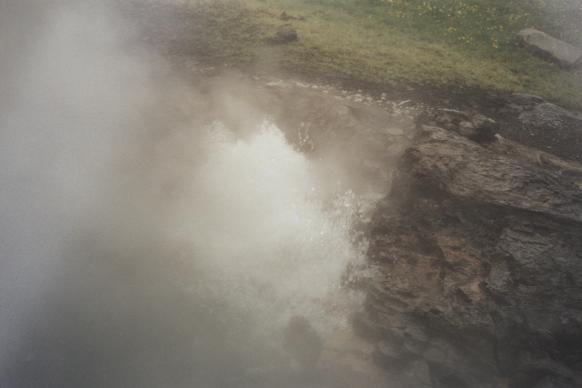 Close up of the hot springs