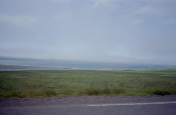 View from the road to the sea