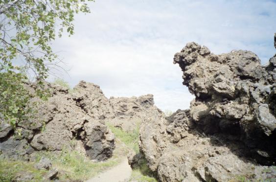 Strange rock formations at Dimmuborgir