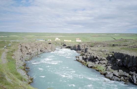 The view downstream from Goðafoss
