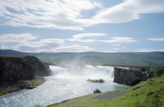 The view of Goðafoss upon arrival