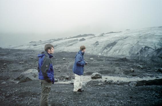 Gordon and Dave in front of the glacier