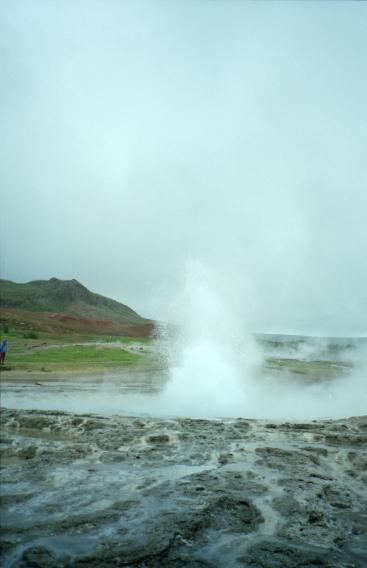 Strokkur in an active moment
